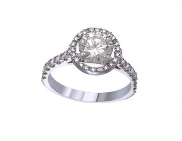 Bague de Fiançailles sertie de diamants