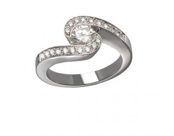 Bague de fiançailles diamants