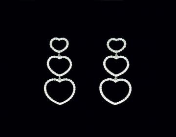 Boucles d'oreilles 3 coeurs