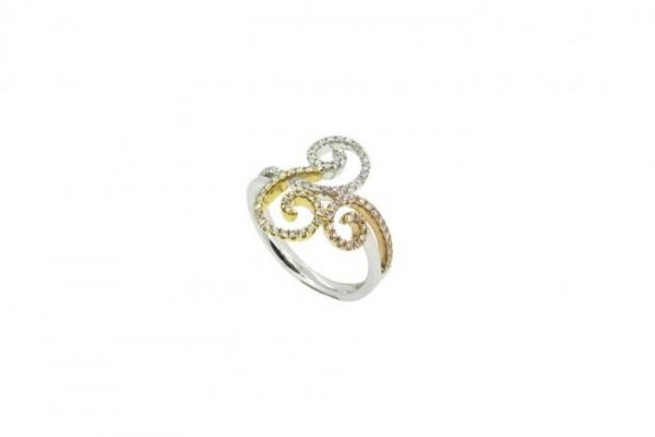 bague arabesques trois ors