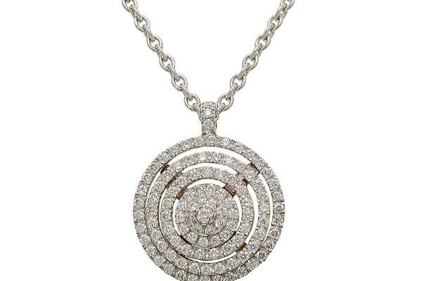 Pendentif tourbillon diamants