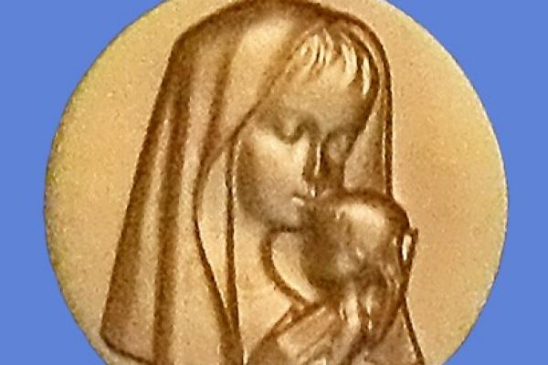 VIERGE A L'ENFANT en or 18 carats