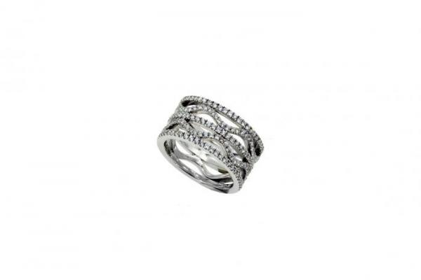 Bague vagues diamants