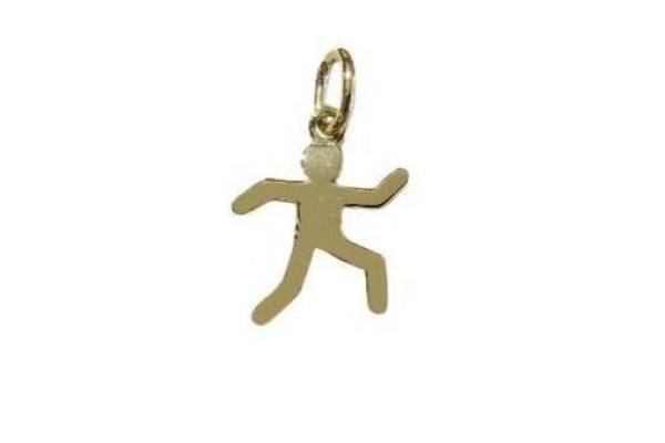 Pendentif en or 18 carats - Pictogramme Sportif Athlètisme 15mm