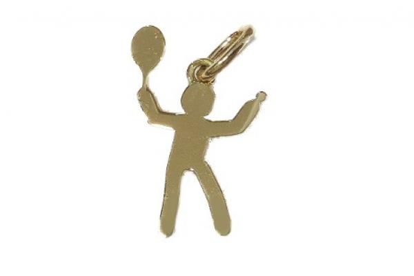Pendentif en or 18 carats - Pictogramme Sportif Tennis 15mm