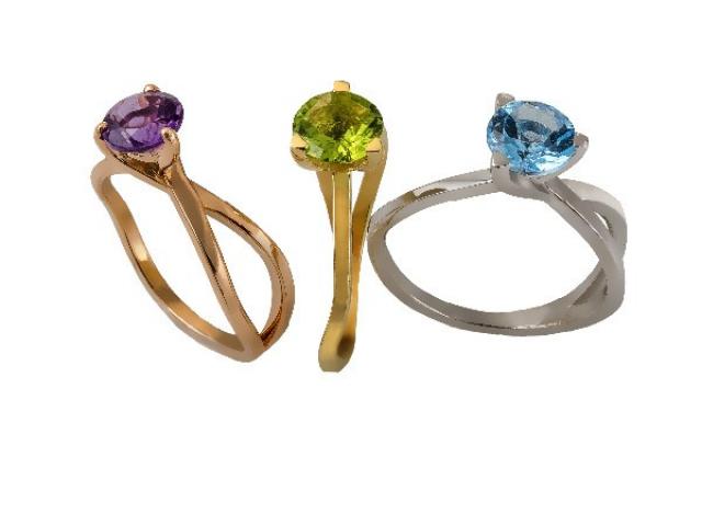 Bagues en or blanc or jaune e or gris 18 carats sertie topaze bleue peridot et amethyste or gemmes