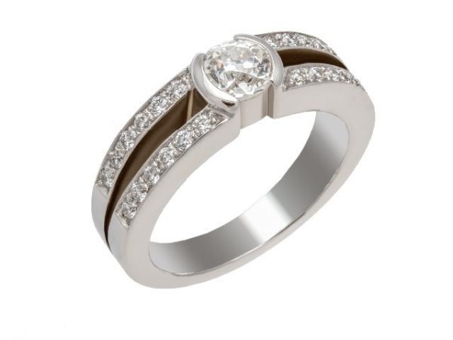 Bague solitaire diamants Or-Gemmes