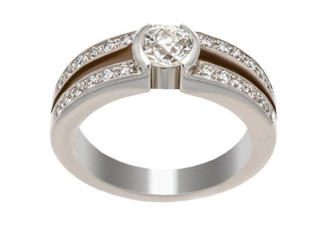 Bague solitaire diamants Or-Gemmes