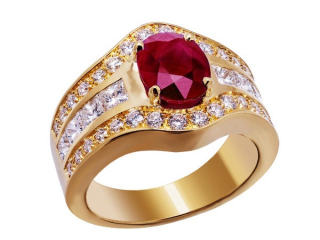 bague rubis et diamants Or-Gemmes