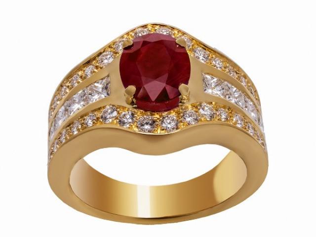 bague rubis et diamants Or-Gemmes