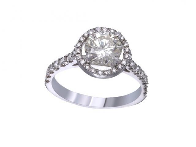 Bague de Fiançailles sertie de diamants