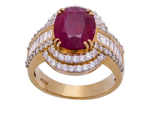 Bague rubis et diamants Or-Gemmes