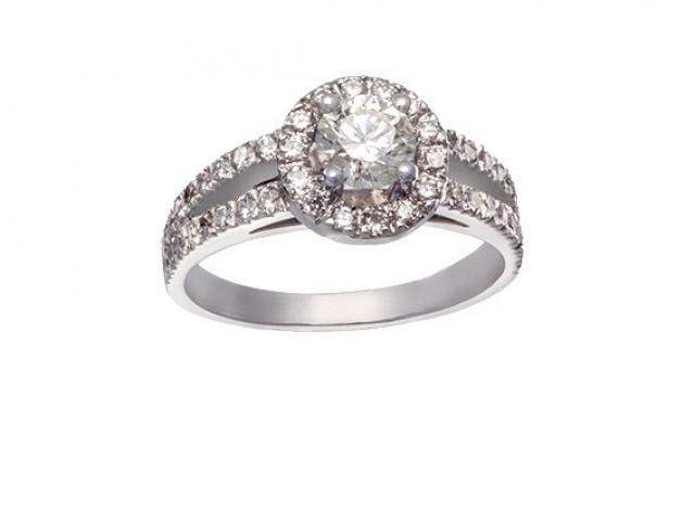 Bague entourage diamants Or-Gemmes