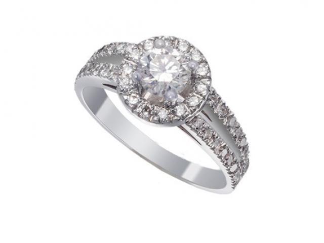 Bague entourage diamants Or-Gemmes