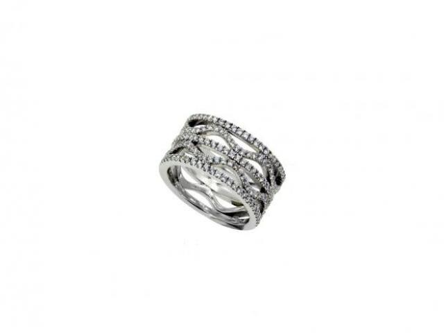 Bague vagues diamants