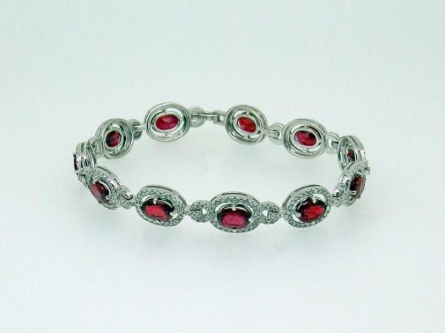 Bracelet rubis diamants