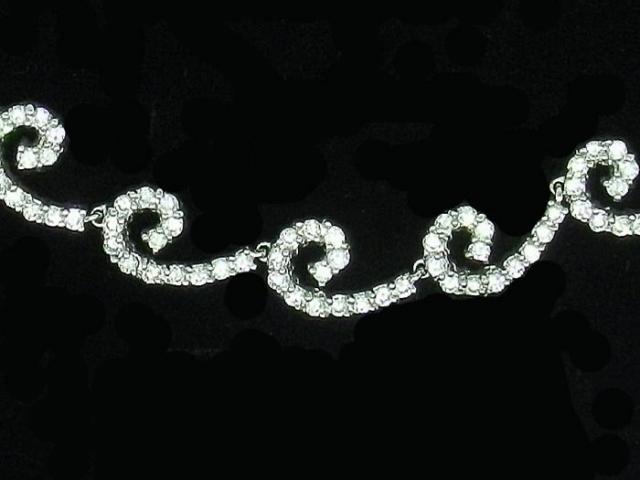 COLLIER VAGUES DIAMANTS