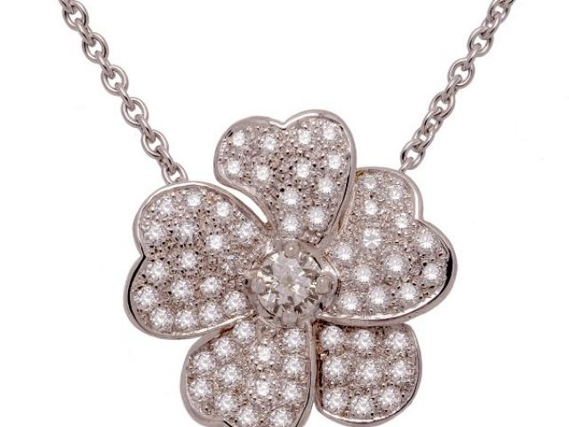 collier fleur diamants Or-Gemmes