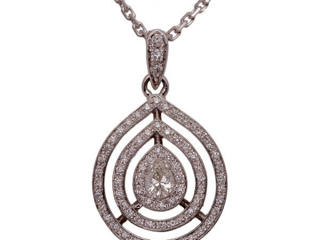 pendentif diamants poire Or-Gemmes