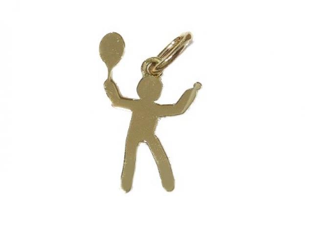 Pendentif en or 18 carats - Pictogramme Sportif Tennis 15mm